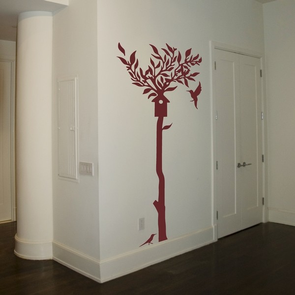 Exemple de stickers muraux: Arbre  nichoir